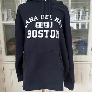 Lana Del Rey Fenway Park Concert Hoodie, XL, Blue Sweatshirt 2024 Merch, NWOT